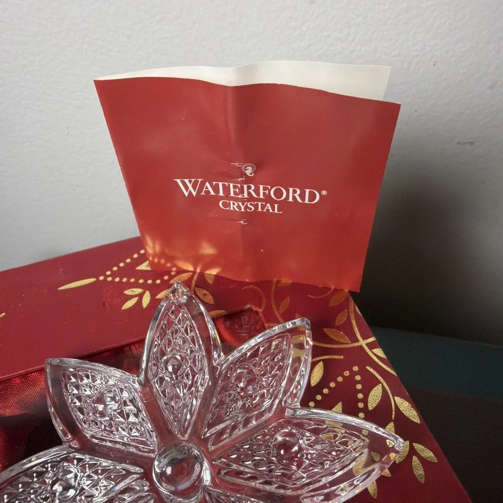 Waterford Crystal Snowstar Annual Ornament In Box Christmas Holiday